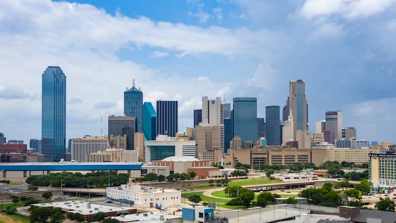 Downtown Dallas near Frisco, Texas.